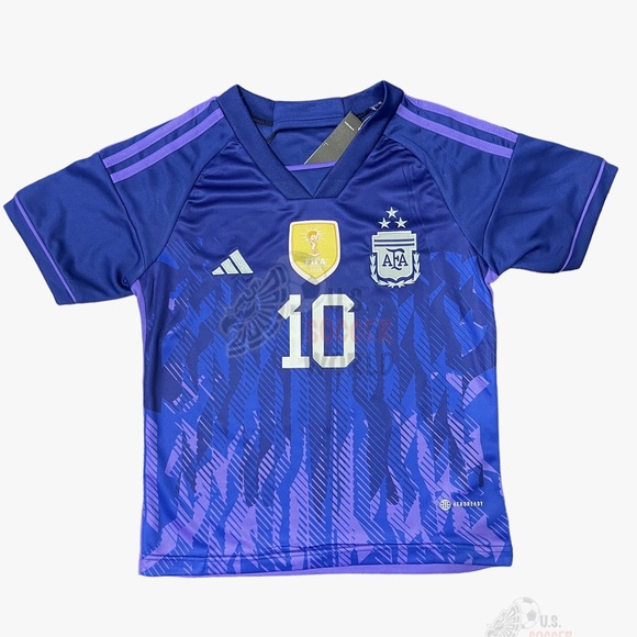 adidas Shirts & Tops 3 Stars New 223 Argentina Lionel Messi 0 Away